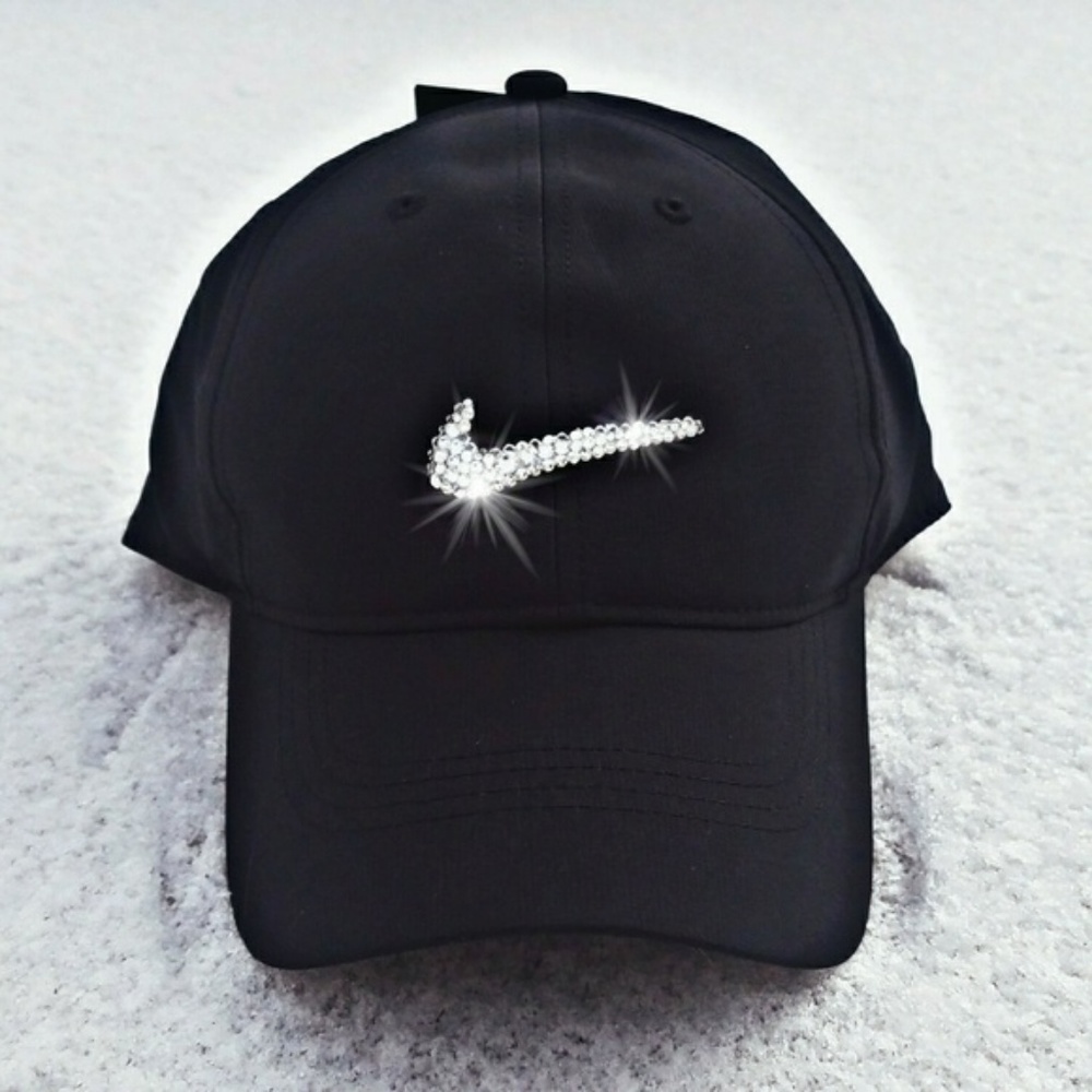 Swarovski Crystal Bling Nike Swoosh Golf Cap